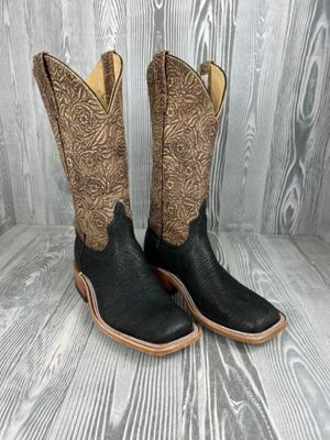 Men's Anderson Bean Black Oiled Shoulder with 13" Sand Floral Suede Tops