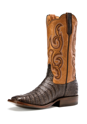 Men's Rios of Mercedes Chocolate Caiman Belly with 13" Toast Remuda Tops